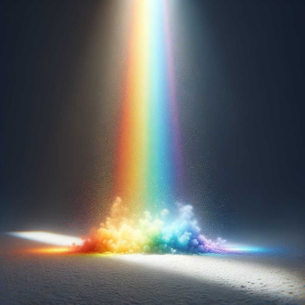 Vibrant Rainbow Light Beam Casts a Dreamy Glow