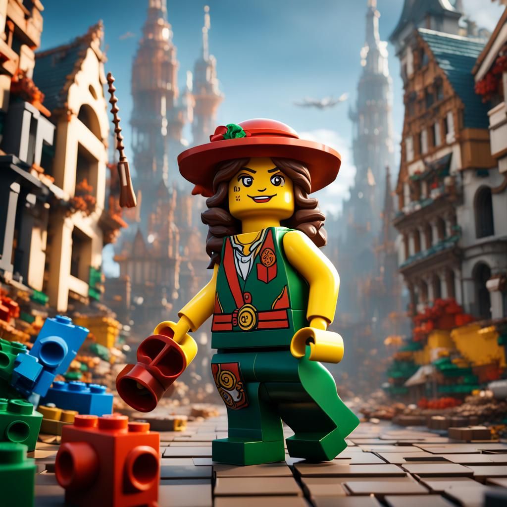 Person as a Real-Life Lego Character