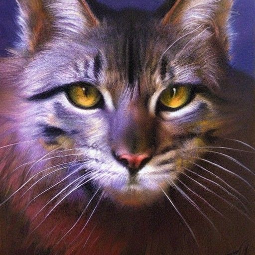 Furry Subject as Oil Painting