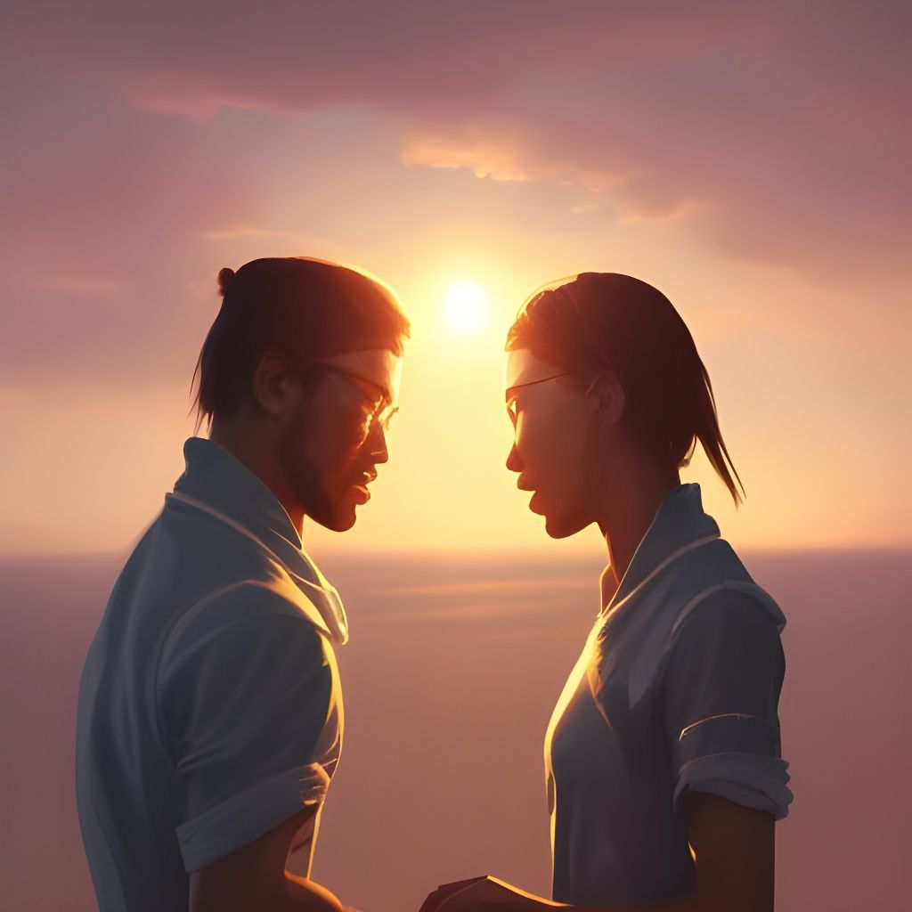 Golden Hour Reconciliation: Digital Concept Art