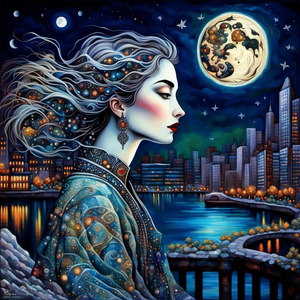 Stylish Woman in a Vibrant Cityscape