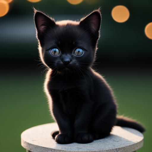 Kitten with White Tail Rings: Professional Photography