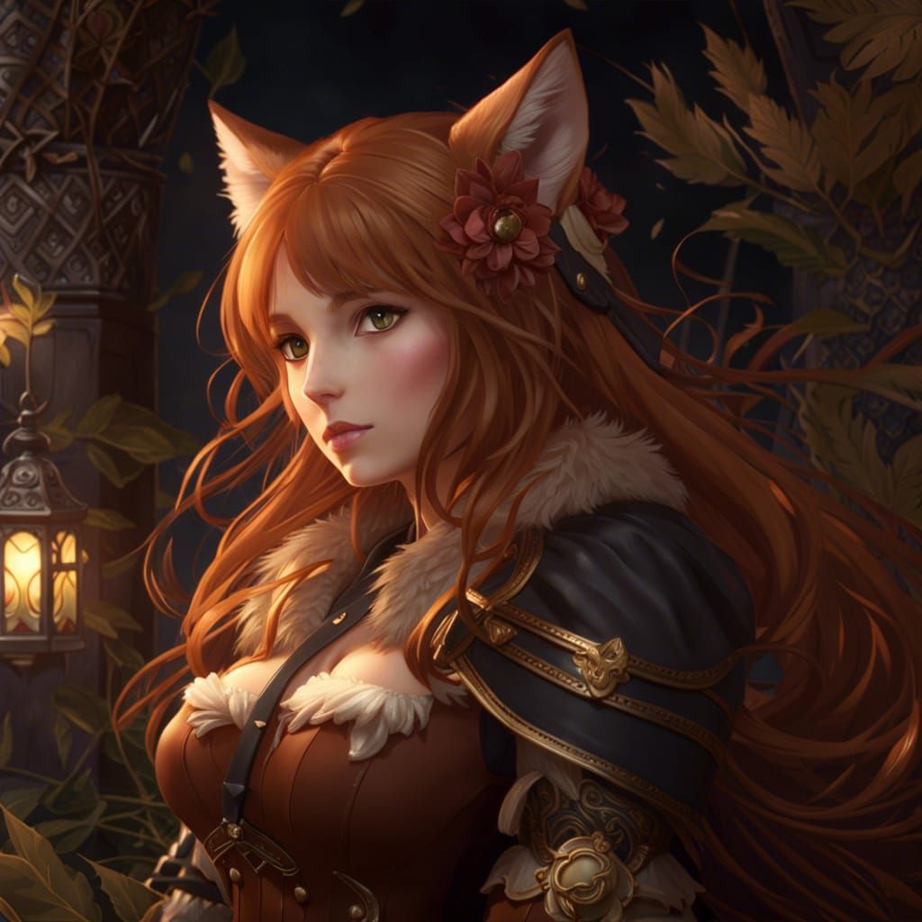 Hyperdetailed Fantasy Portrait of Raphtalia in 8k