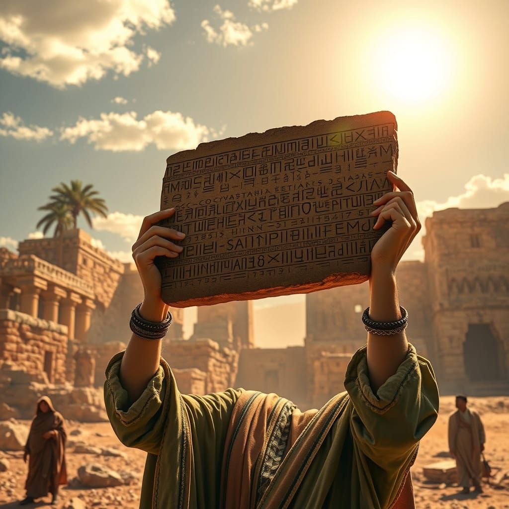 Archaeologist Discovers Cuneiform Tablet in Desert Ruins