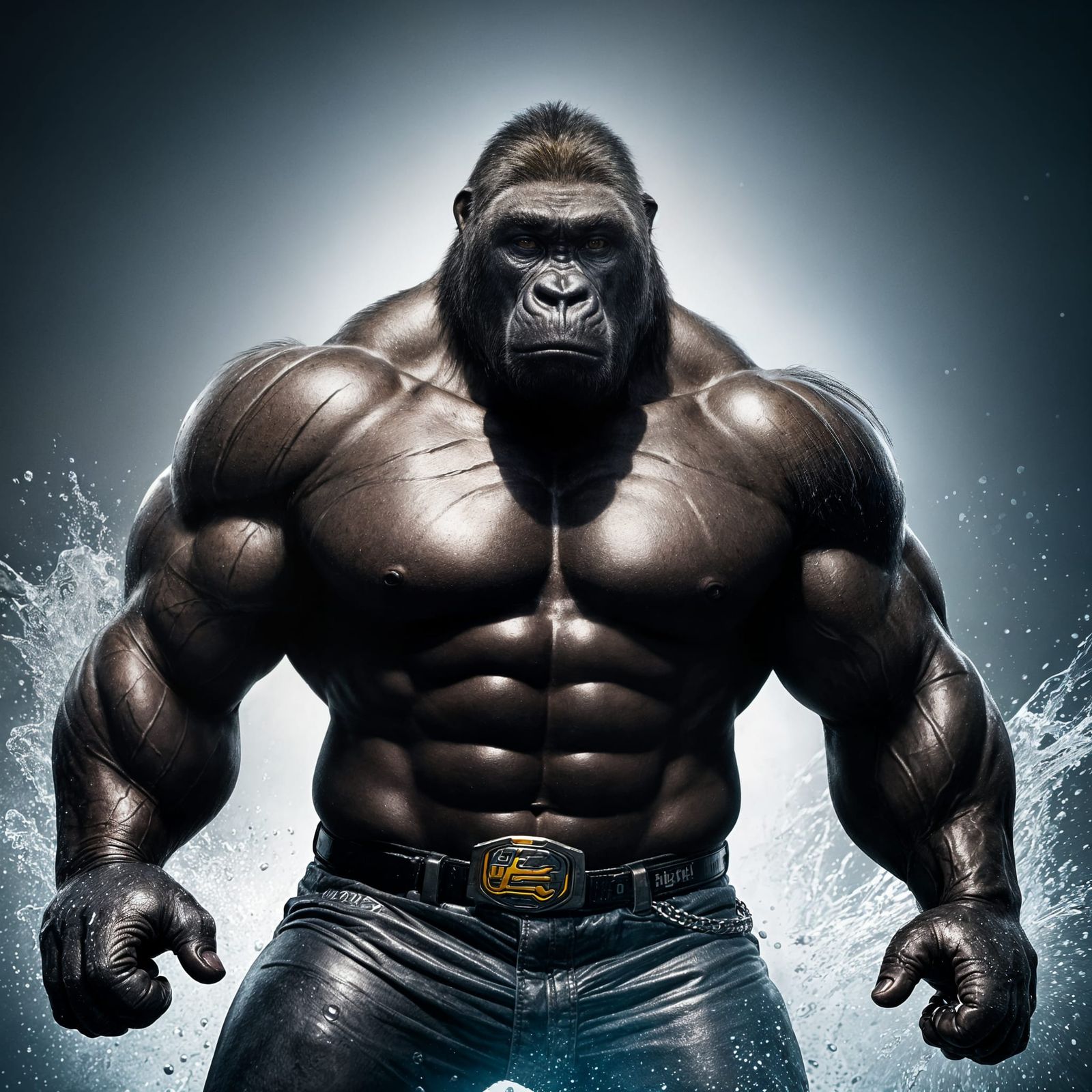 Cybernetic Silverback Gorilla: Ultra Realistic Concept Art
