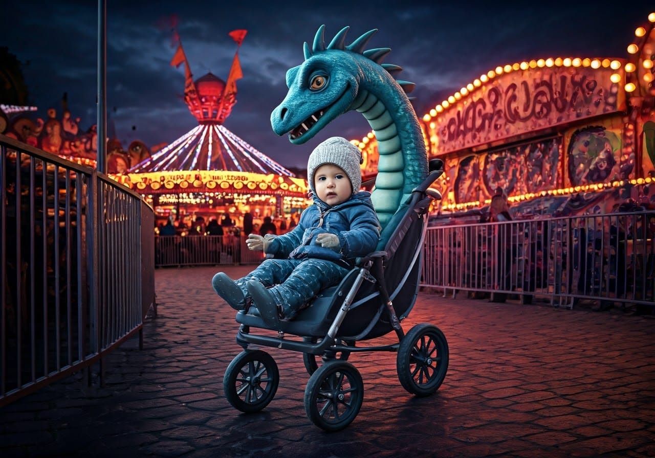 Loch Ness Monster at the Funfair