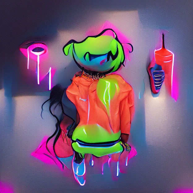 Village Among Drippy Trees: A Digital Art Rendering