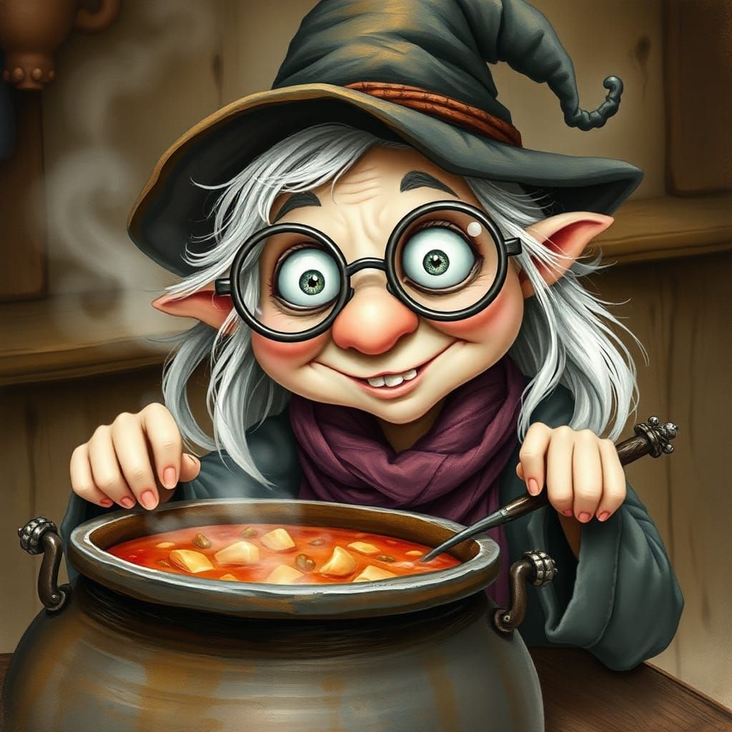 Charming Cottagecore Witch Brews Stew