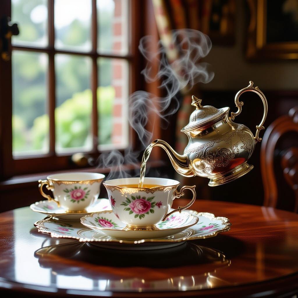 Whimsical Magic Tea Set Pours Itself