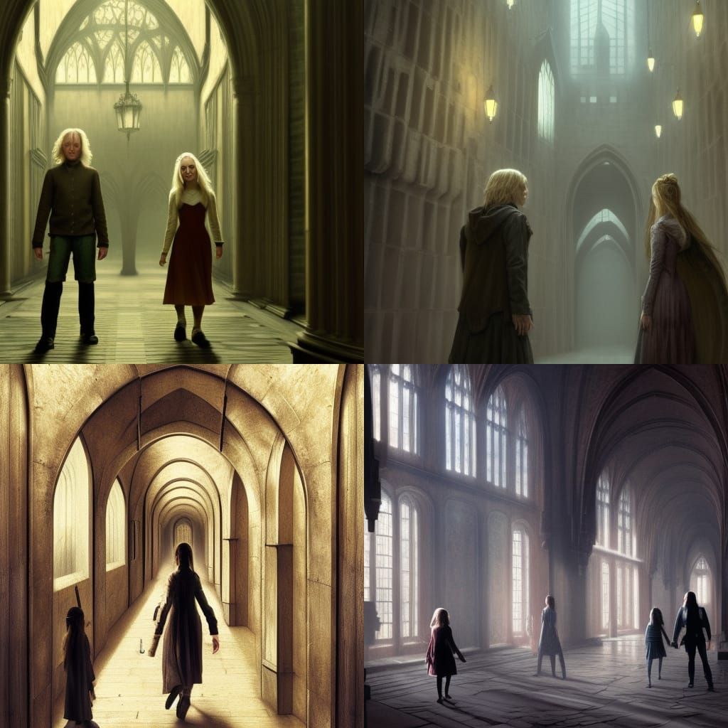 Luna Lovegood and Harry Potter: Dark Fantasy Art