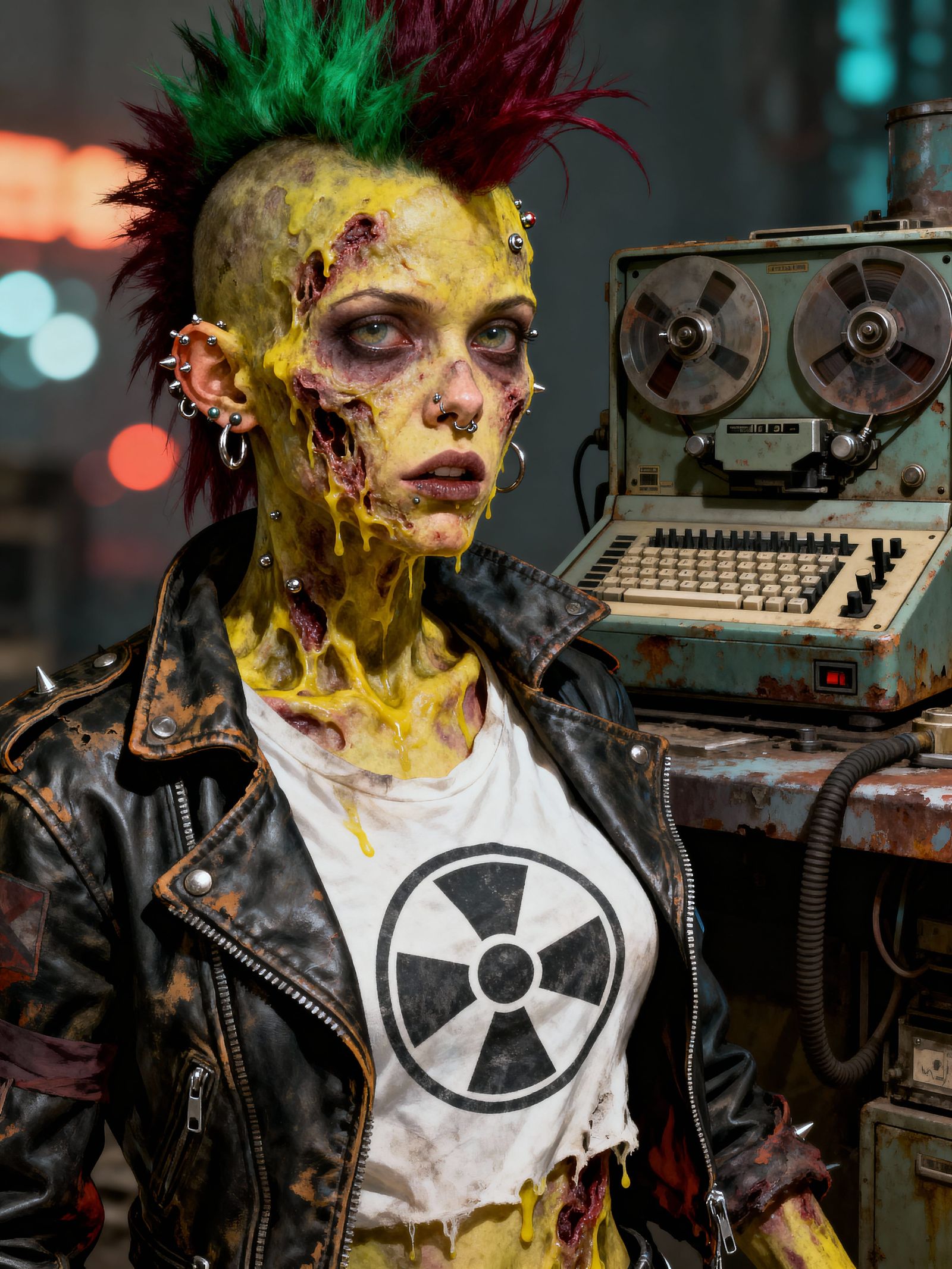 Post-Apocalyptic Punk Ghoul Character Portrait