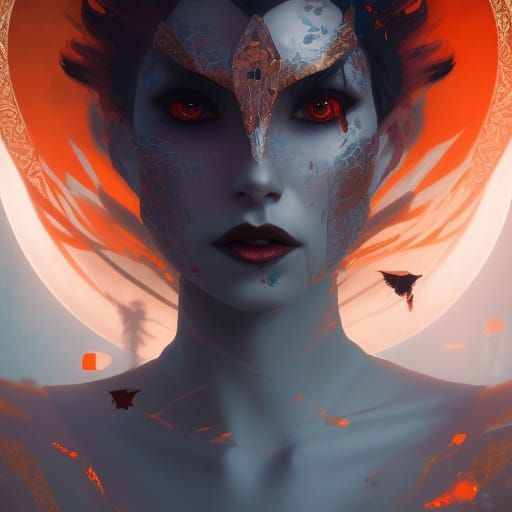 Vampire Queen Concept Art in Digital Painting Style