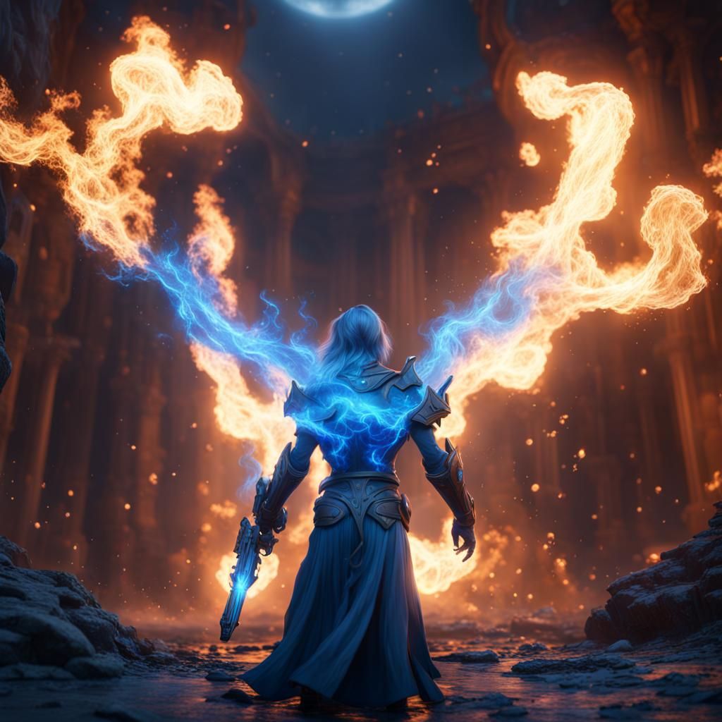 Blue Flame Stars: Fantasy Concept Art