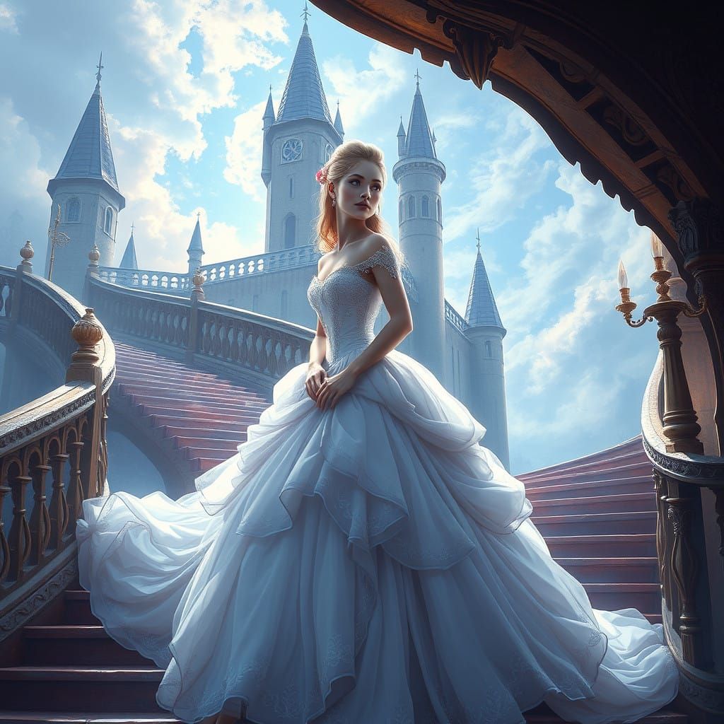 Enchanting Cinderella Portrait in Dreamy Fairytale Style