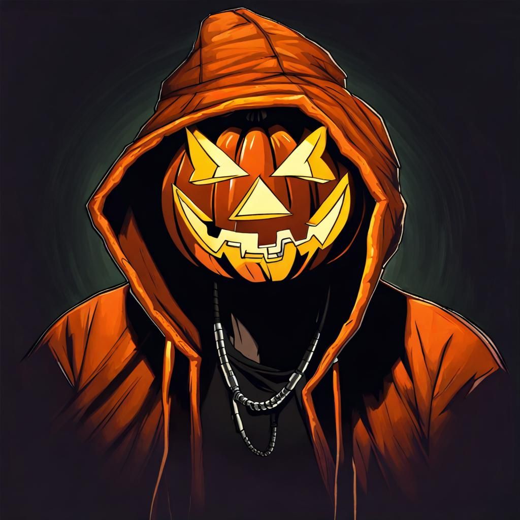 Sinister Jack O'Lantern Rapper Illustration
