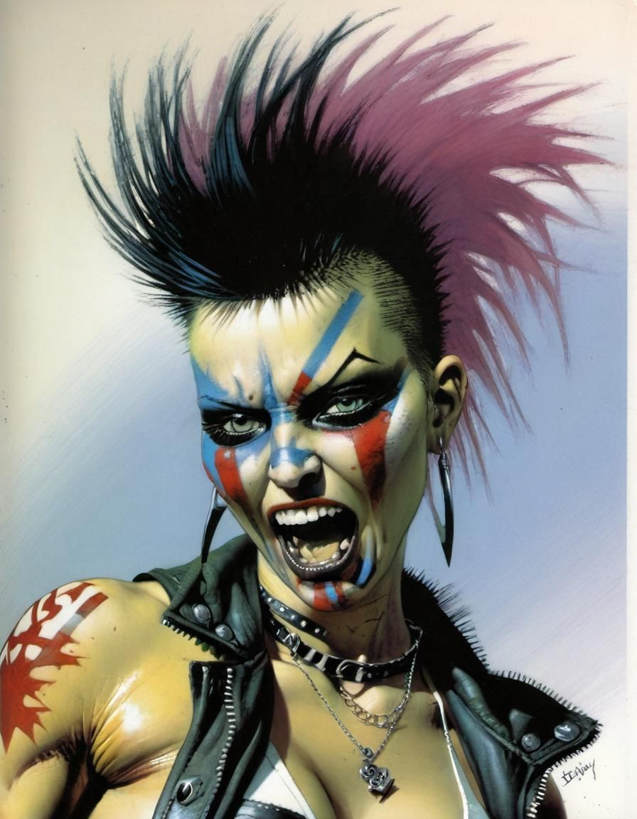 Bold Punk Woman Illustration