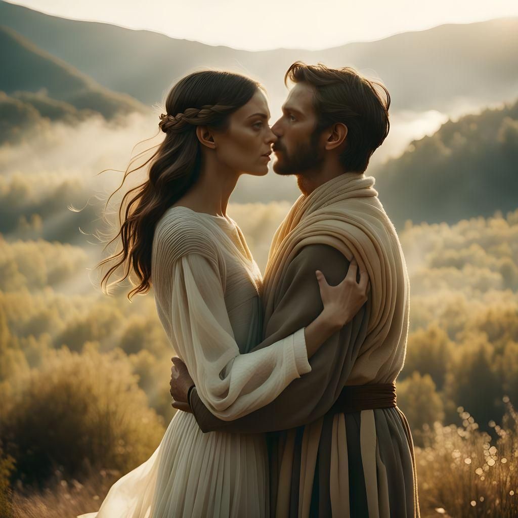 Cinematic Film Still of Divine Love