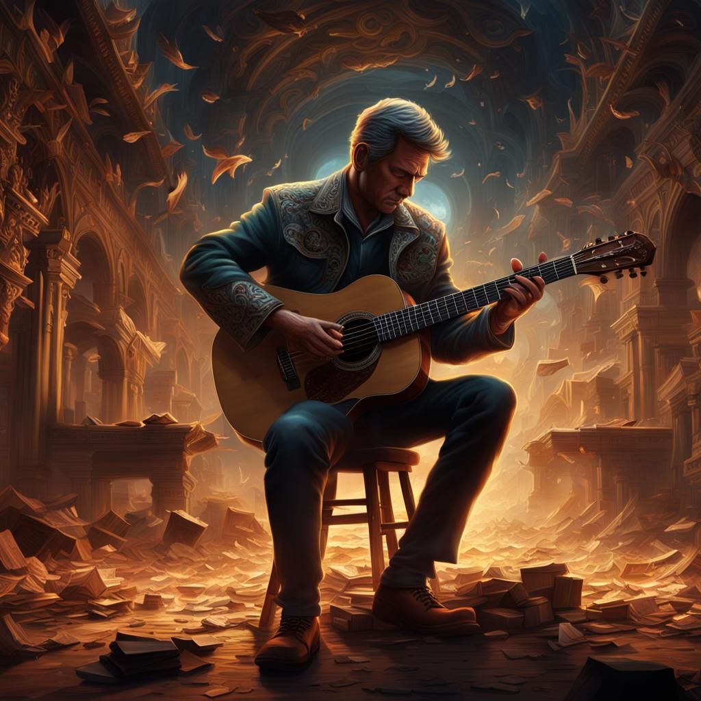 Peron Guitar Performance: Digital Matte Painting