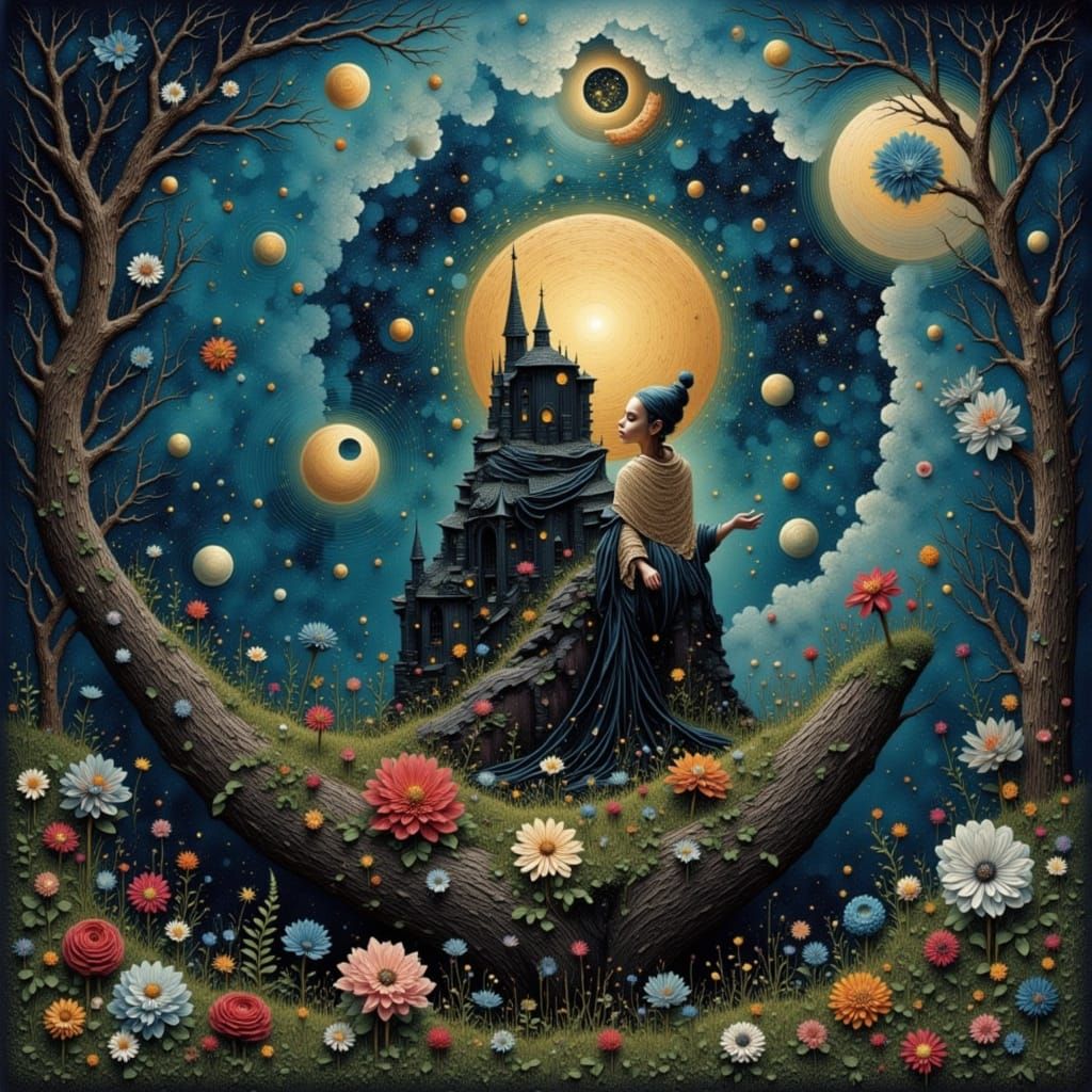 Mystic Portrait of a Woman in Wild Serenity