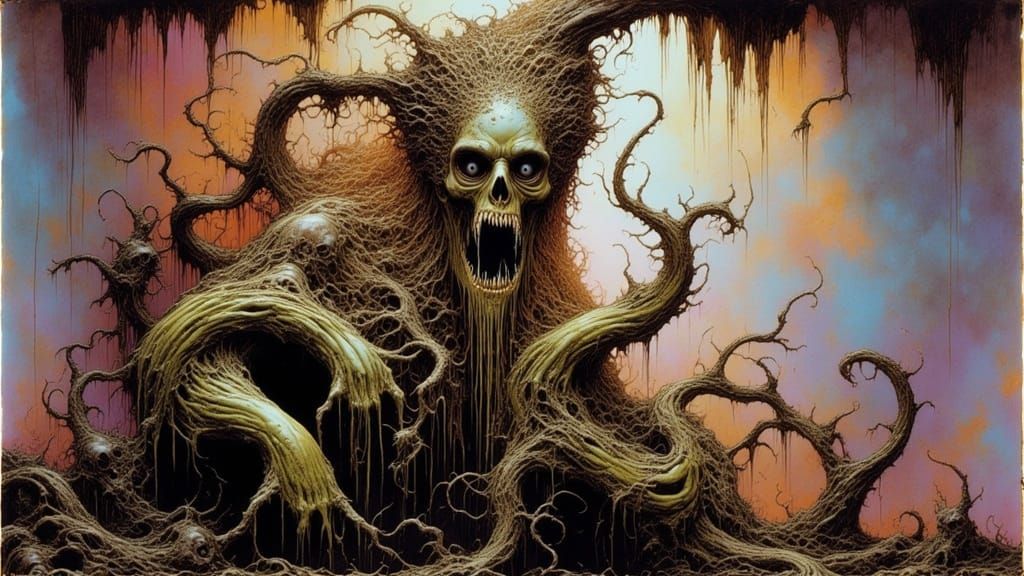 Horrifying Lovecraftian Face Emerges from Shadows