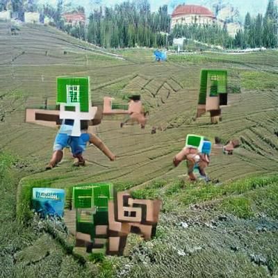 Minecraft Landscape: A Pixelated World