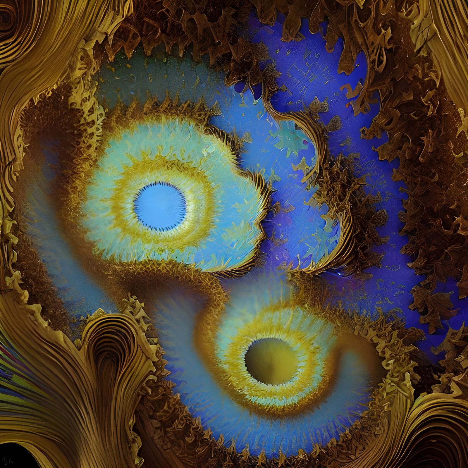 Iridescent 3D Fractal Sculpture in Liminal Style