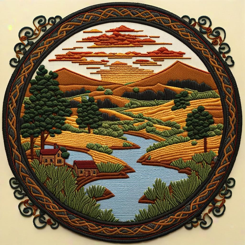 Oregon Trail Embroidery