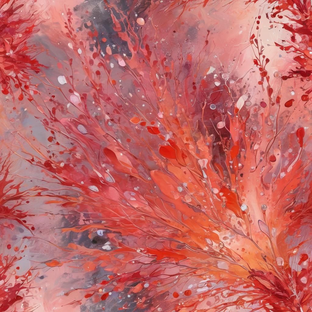 Brilliant Blaze: Abstract Art with Complementary Colors