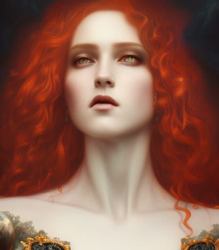 Dark Queen with Onyx Crown in Renaissance Style