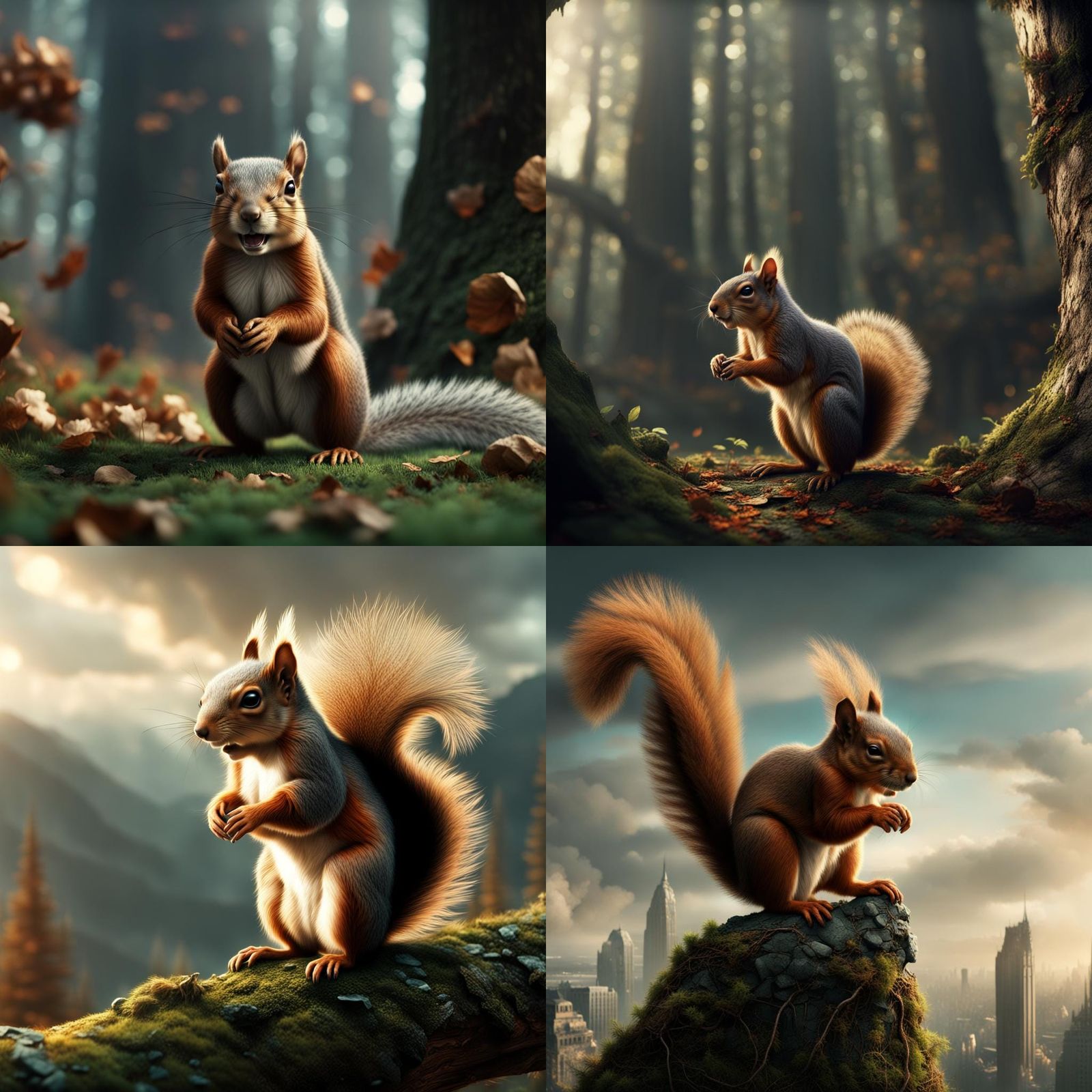 Detailed Squirrel in Epic Cinematic Style
