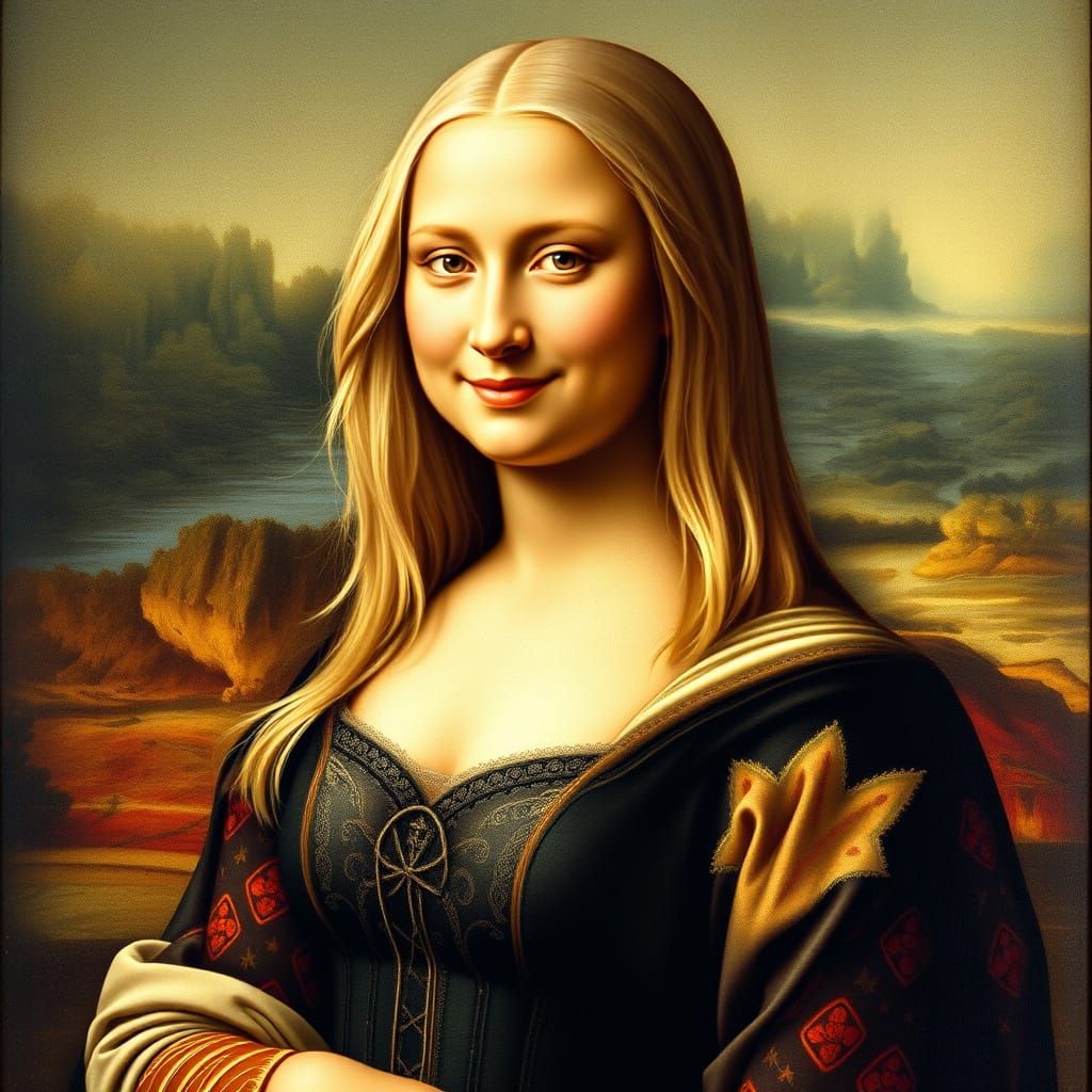 Mona Lisa Goes Blonde: A Humorous AI Rendition