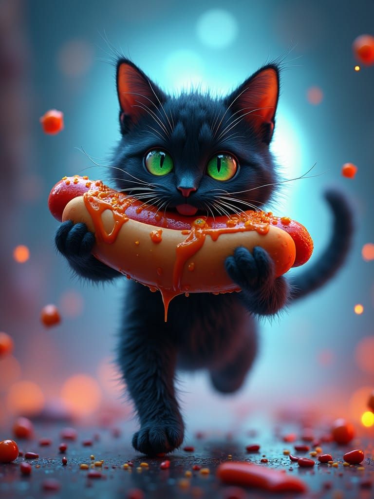 Black Cat's Hot Dog Run: Fantasy Concept Art