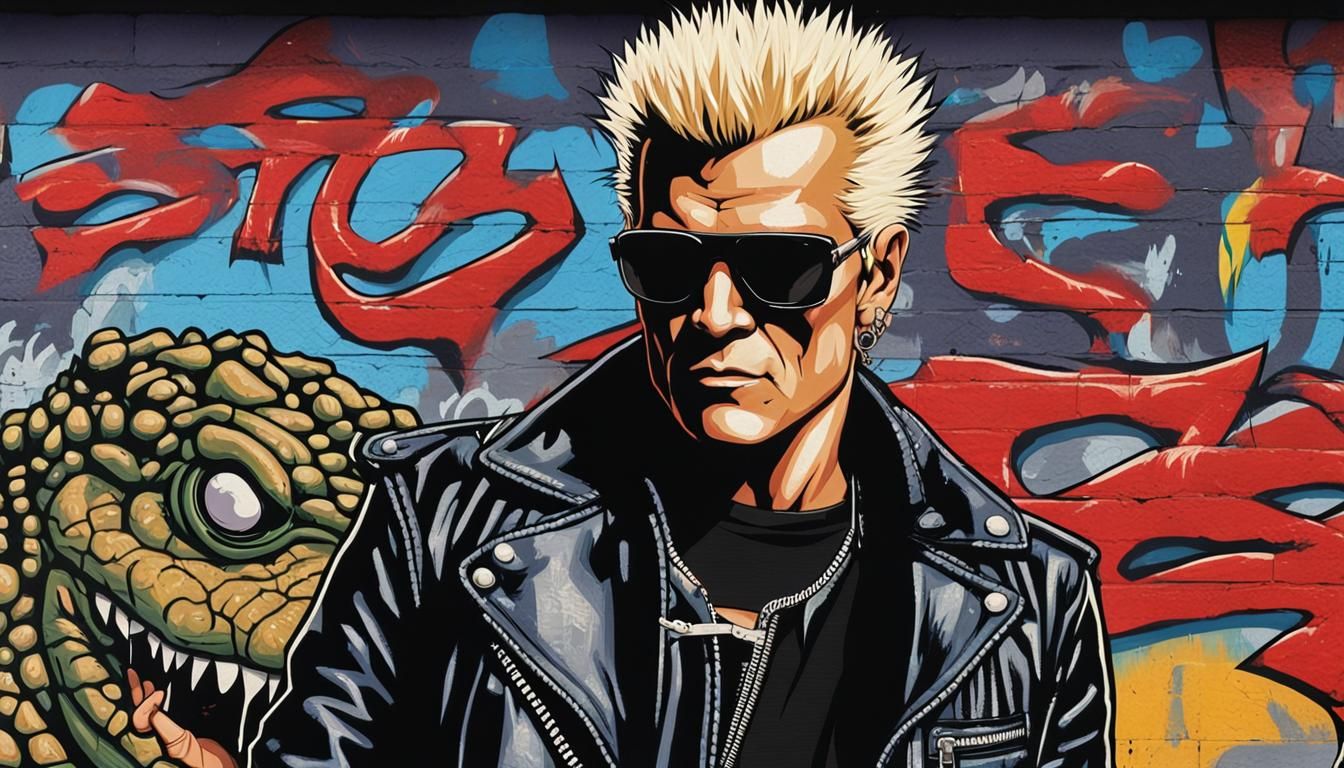 Billy Idol in South Los Angeles: Comic Book Art