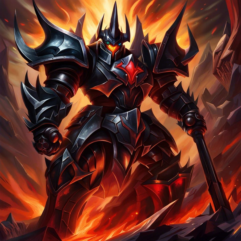 Mordekaiser Victorious: Anime-Style Digital Art