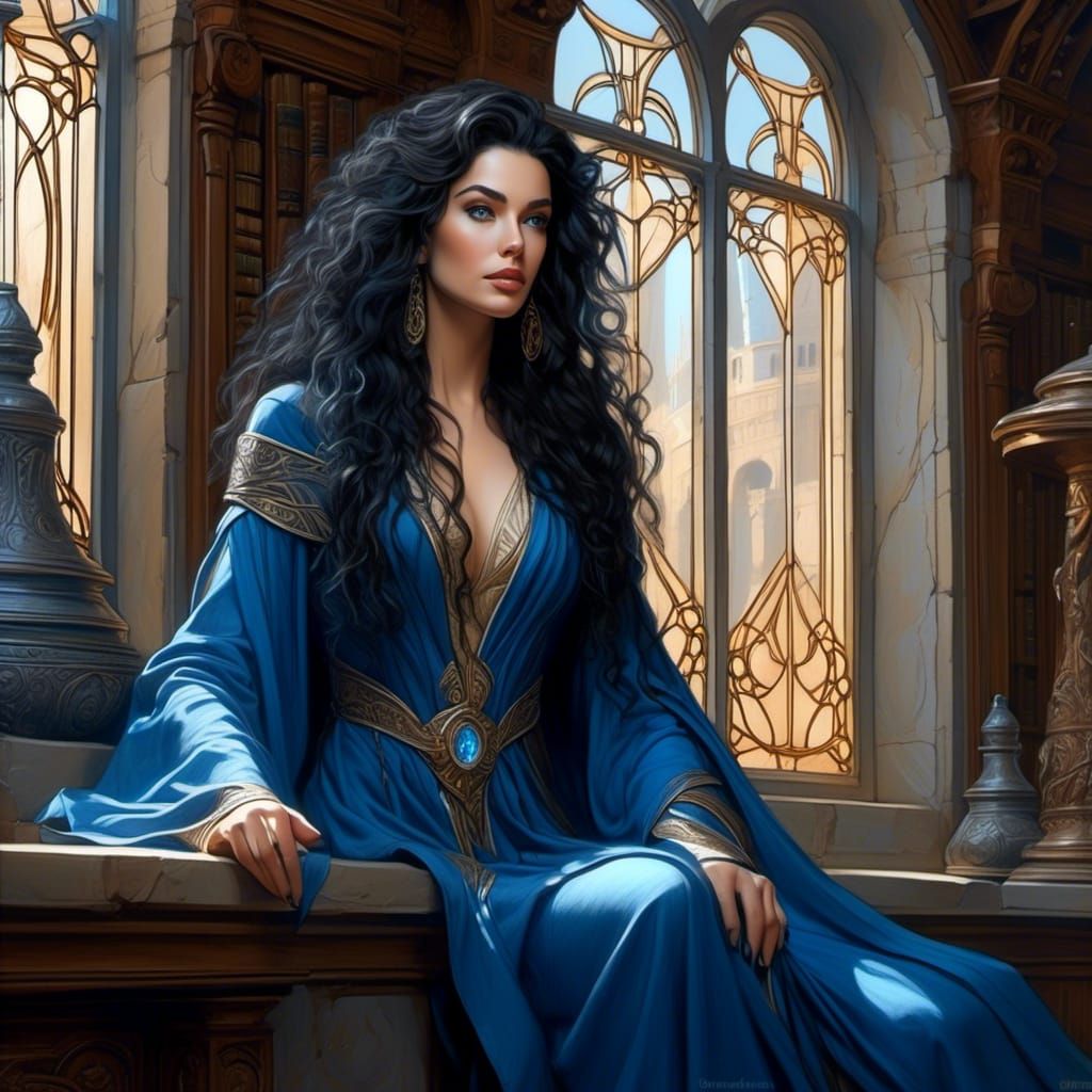 Candid Color Pencil Sketch of a Powerful Mage