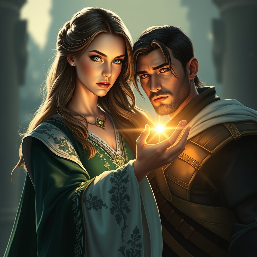 Ethereal Priestess Radiates Hope and Healing