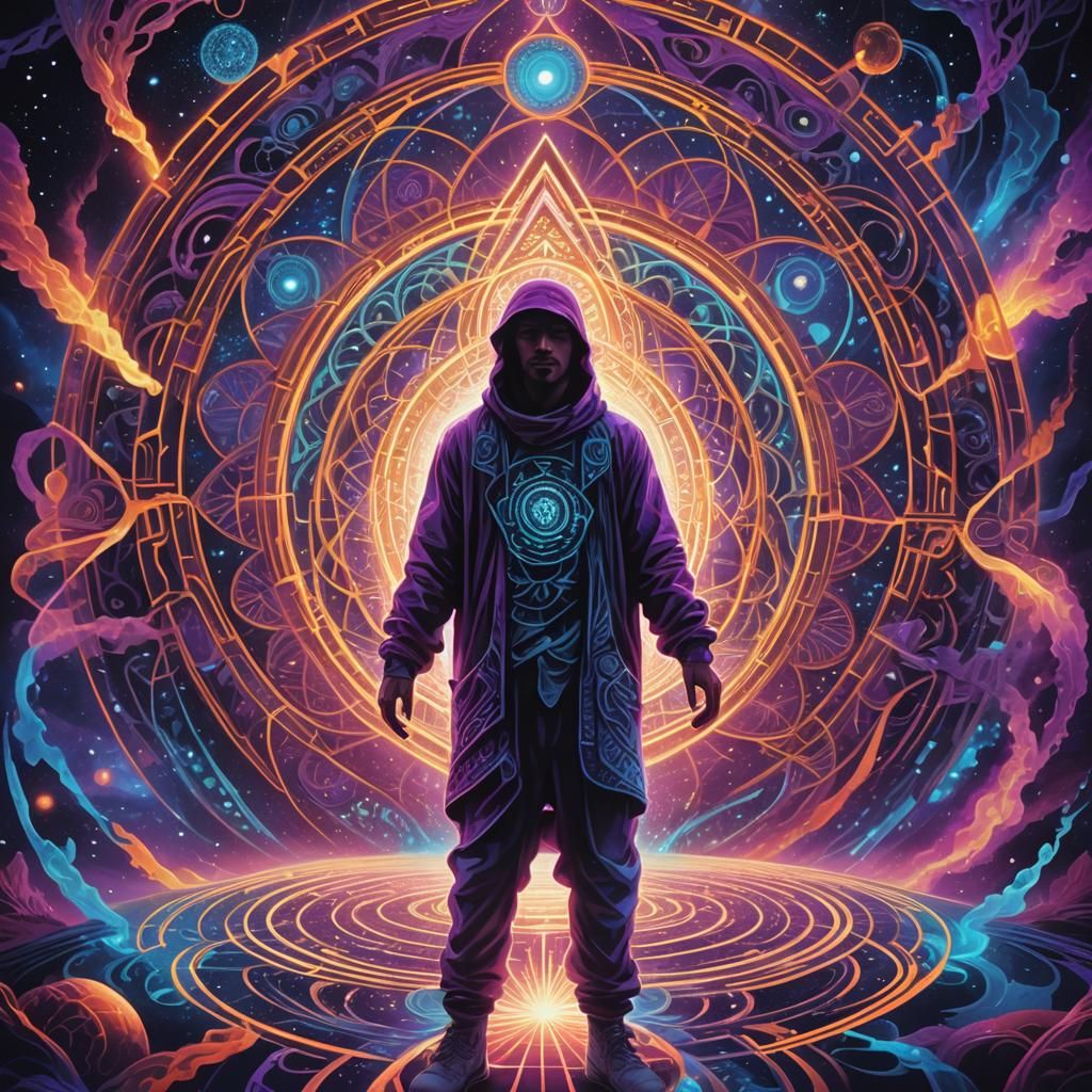 Visionary Astral Portal with Sacred Geometry