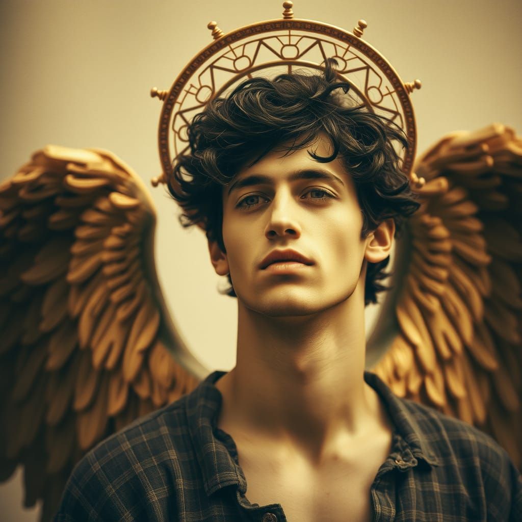 Elemental Angel Portrait in Earthy Tones