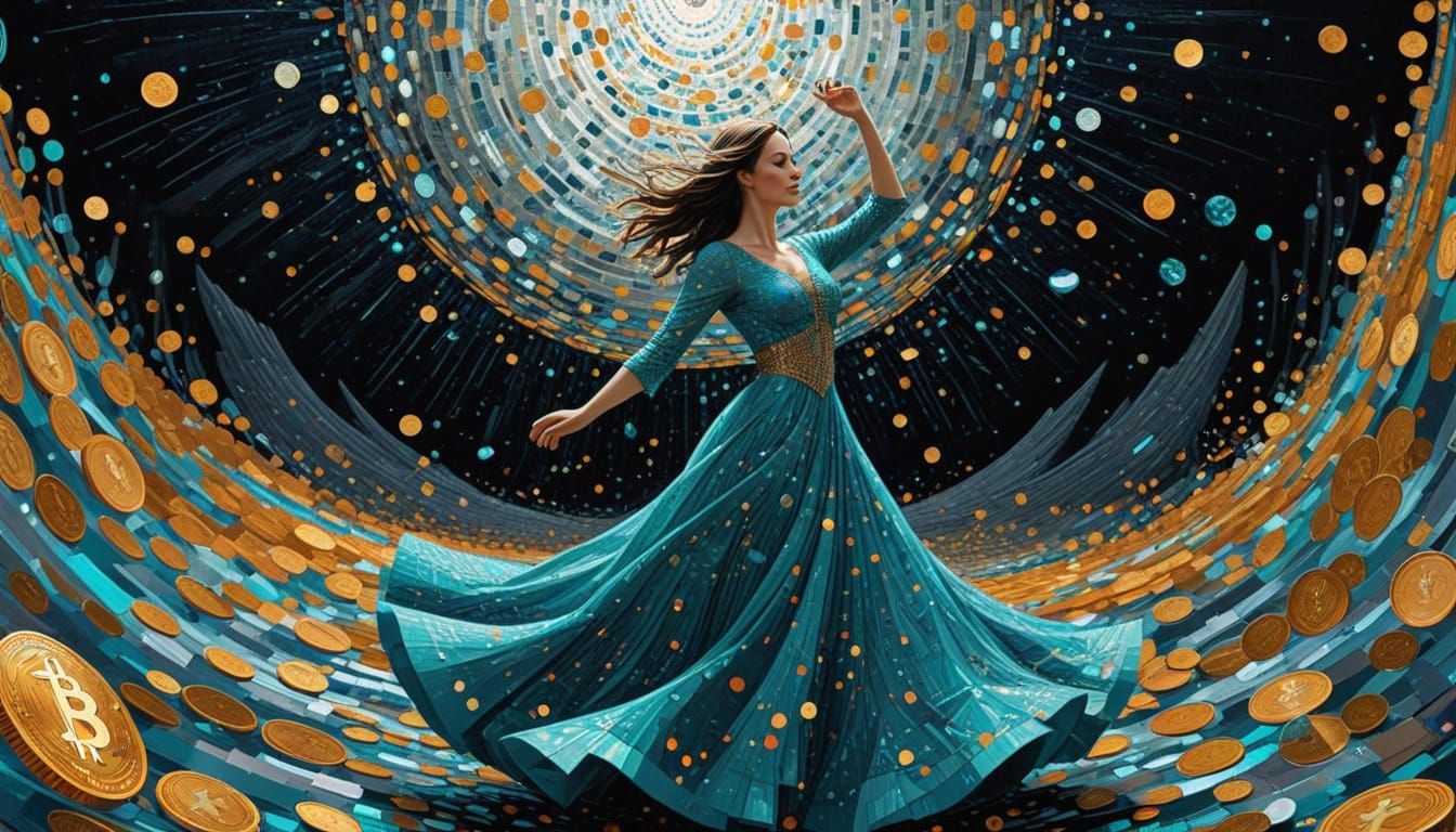 Whirling Fashionista Disco Ball of Bitcoins