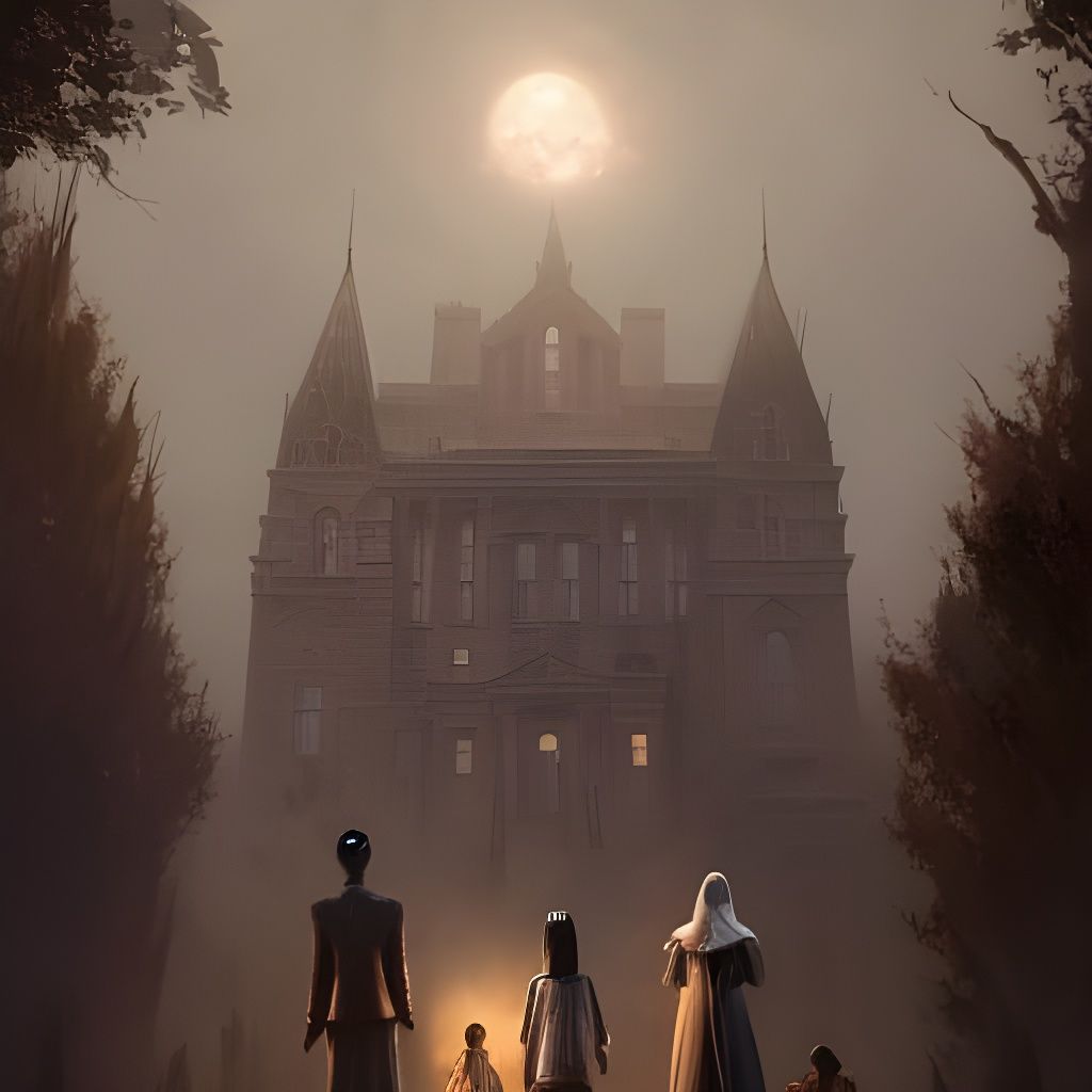 The Addams Family as Celestial Atoms: Dark Fantasy Art