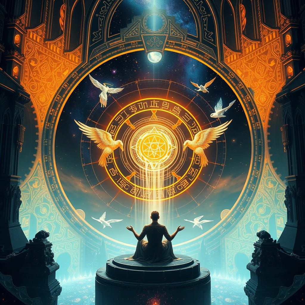 Interdimensional Crucible Chamber with Glyph-Core Orb