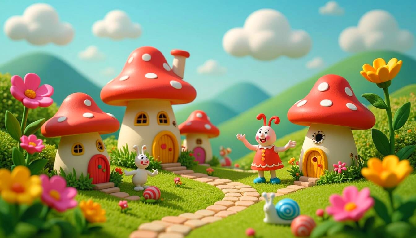 Psychedelic Clay World with Dancing Creatures in Claymation ...