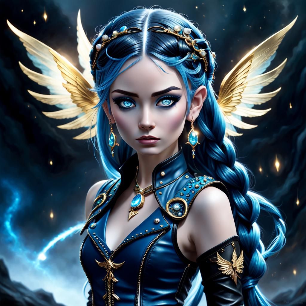 Fairy Girl Ready for Combat in Dark Fantasy