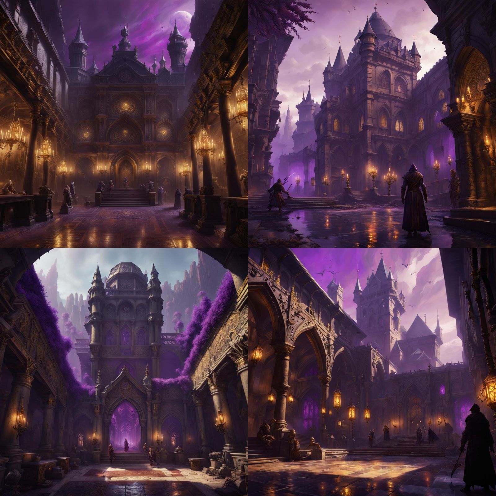 Dark Fantasy Assassin's Guild: Hyperdetailed Concept Art