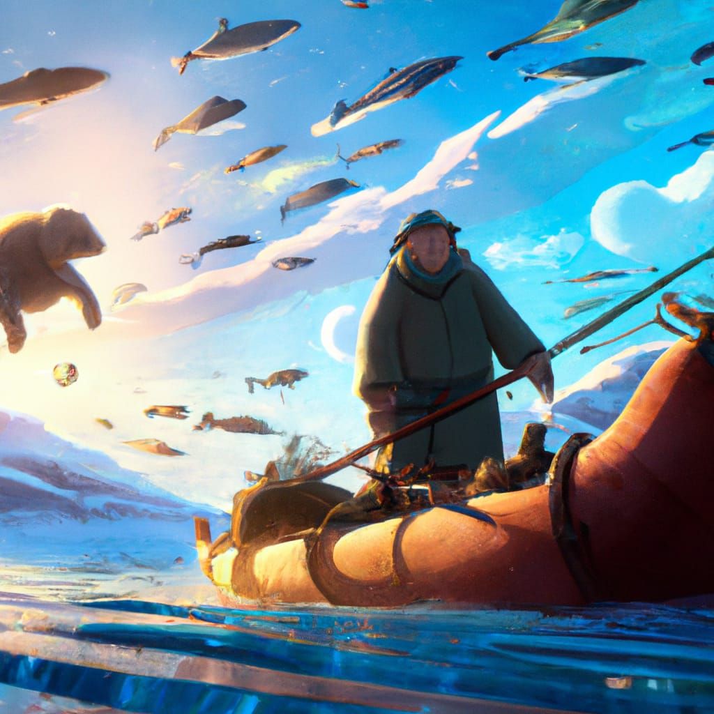 Alaskan Fisherman in Studio Ghibli Anime Style