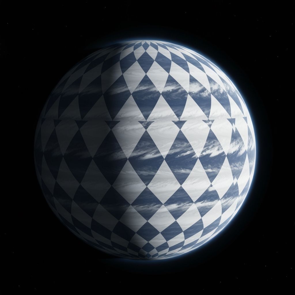 Harlequin Patterned Gas Giant Planet