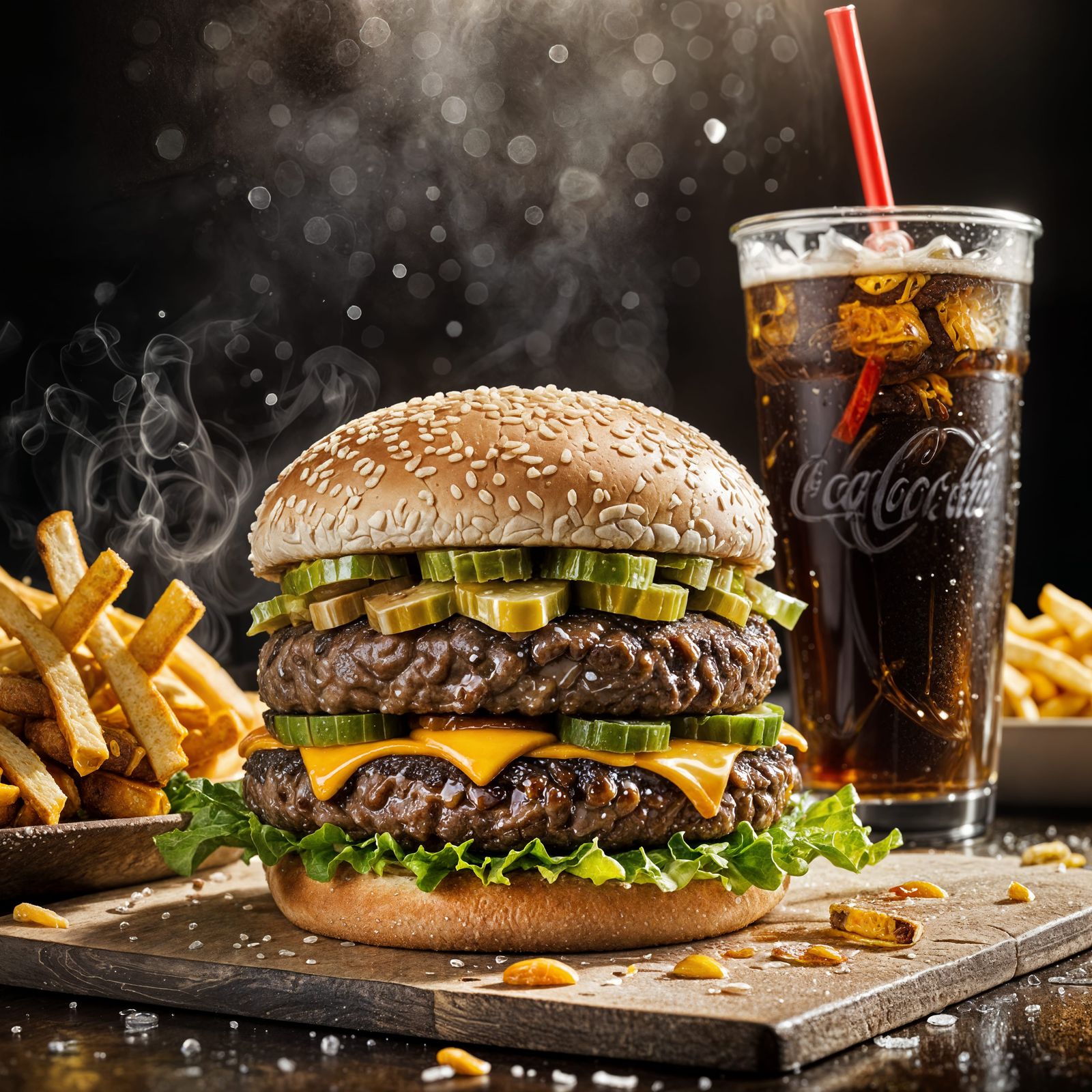 Delicious McDonald's Big Mac Burger Still Life