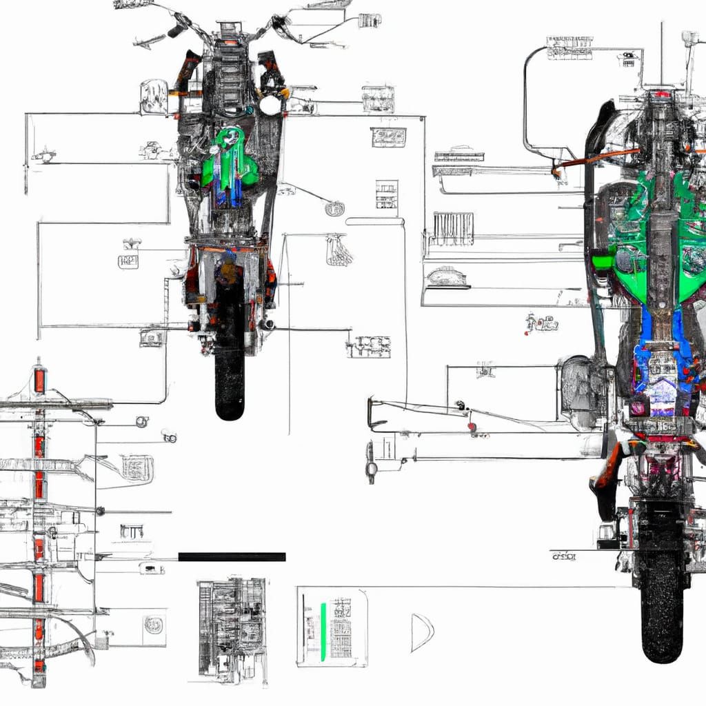 Alien Motorcycle: Detailed Technical Illustration