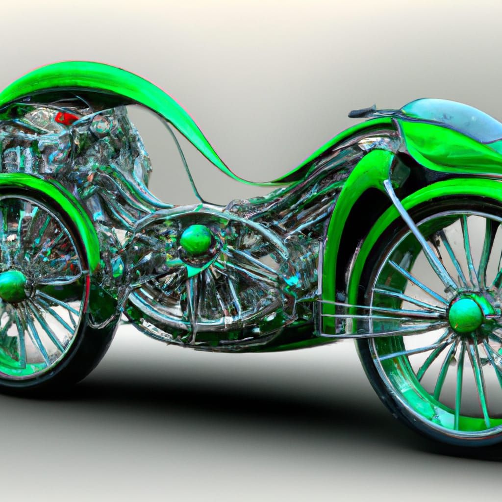 Alien Motorcycle: Detailed Technical Illustration