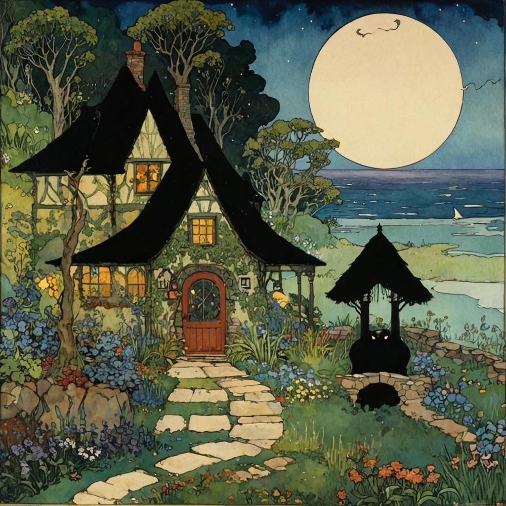 Enchanted Witch's Cottage by the Sea